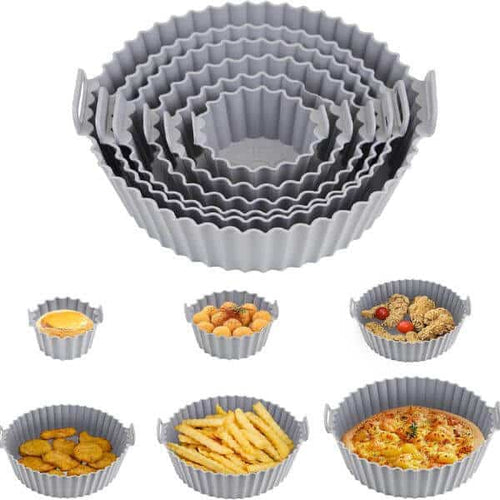6 Piece Reusable Silicone Air Fryer Liner
