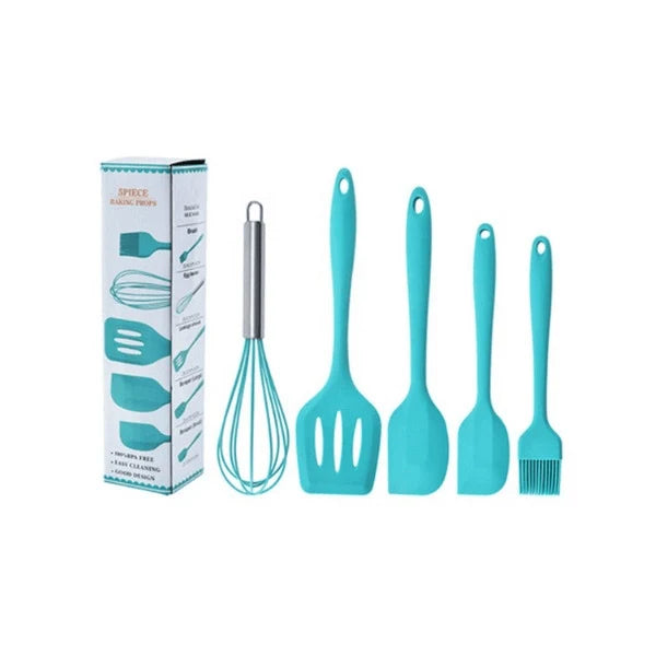 5 Piece Silicone Kitchen Utensil Set