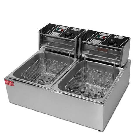 6.0L Stainless Steel Double Electric Deep Fryer