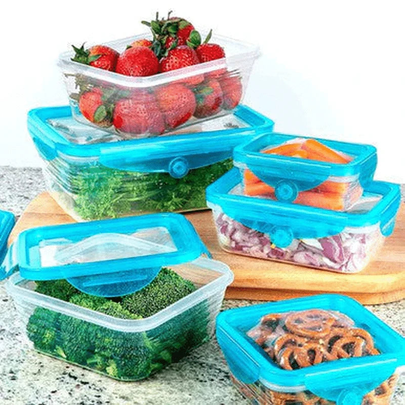 6-Piece Airtight Stackable Fridge Storage Containers