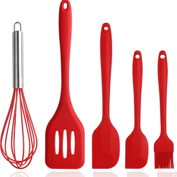 5 Piece Silicone Kitchen Utensil Set