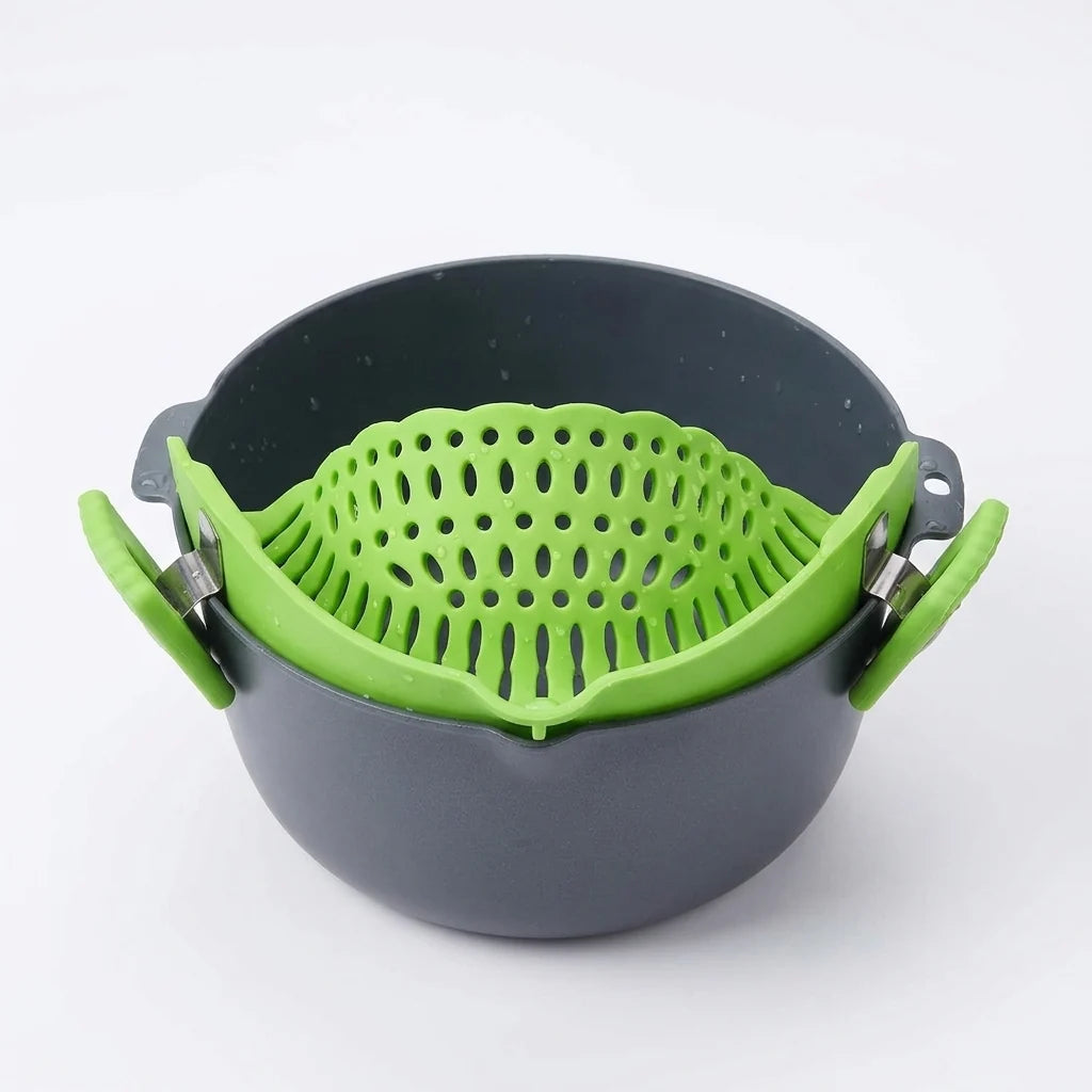 Collapsible Silicone Food Strainer Kitchen Colander